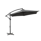 Mountview 3M Outdoor Umbrella Cantilever Grey Without Base - Low Angle