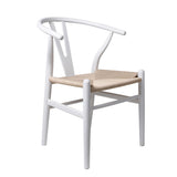 Levede 2x Dining Chairs Wooden Hans White - Low Angle