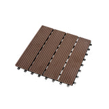 Marlow x10 Floor Tiles Plastic Decking Coffee - Low Angle