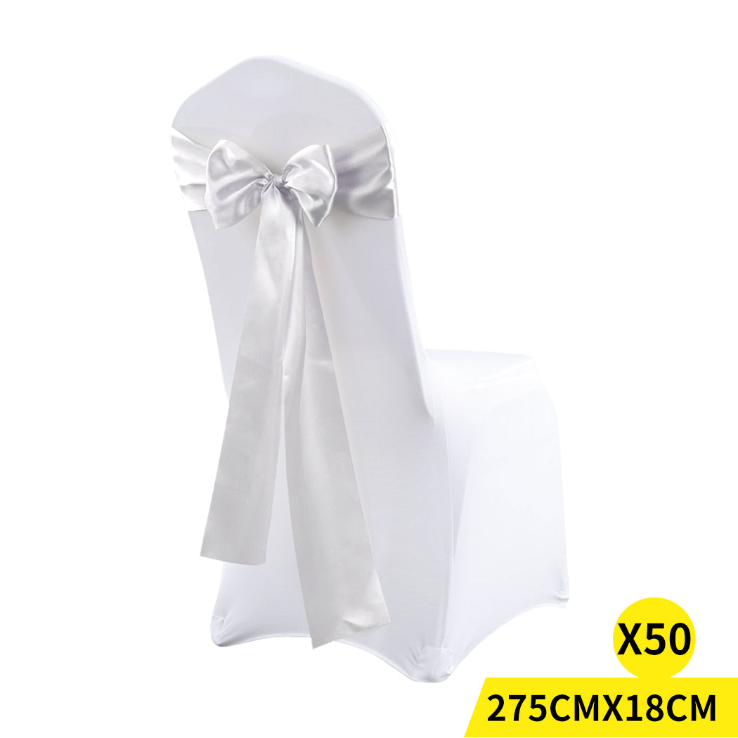 50x Satin Chair Sashes Cloth Cover Wedding-2006732859255164928