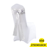50x Satin Chair Sashes Cloth Cover Wedding-2006732859255164928