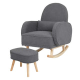 Levede Fleece Rocking Chair with footstool - Extra Image