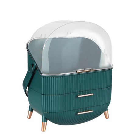 Makeup Storage Case Cosmetic Organiser Green-2006733281948733440