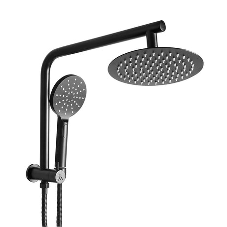 Shower Head High Pressure Set Rain Round Black-2006733239447851008