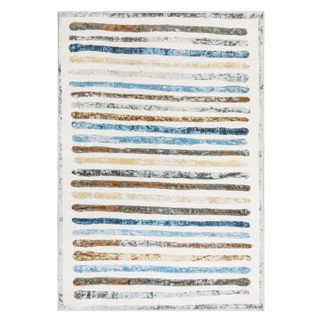 Marlow Floor Rug Short Pile Washable Carpet Soft Plush Non Slip Stripe 200x290-2006732847481753600