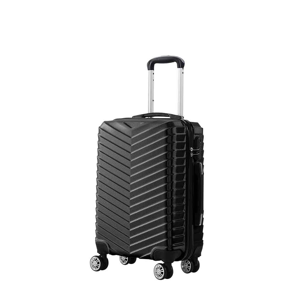 Slimbridge 20" Carry On Travel Luggage Black 20 inch-2018816689810051072