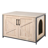 PaWz Enclosed Cat Litter Cabinet Box - Low Angle