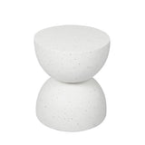 Levede Side Table Terrazzo Coffee Tables Beige - Low Angle