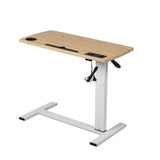 Levede Standing Desk Height Adjustable Oak - Low Angle