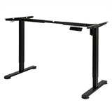 Levede Motorised Standing Desk Frame Black Single Motor - Low Angle