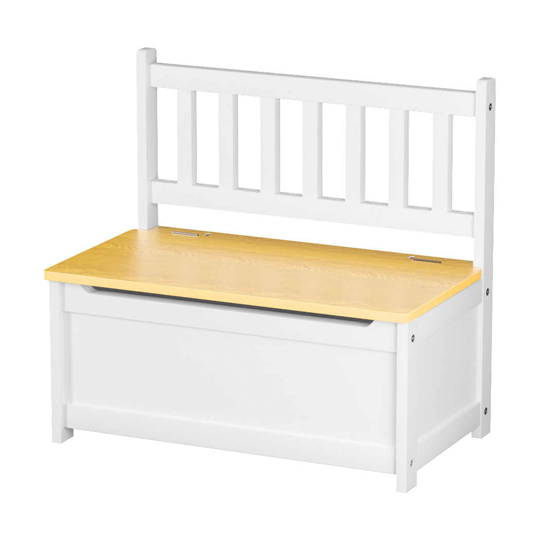 Levede 2-In-1 Kids Toys Storage Bench Box Wooden Chair-2006732712156729344