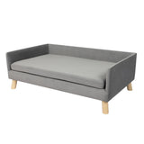 PaWz Pet Sofa Bed Dog Warm Soft Lounge Grey - Low Angle