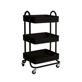 Levede 3 Tiers Kitchen Trolley Cart Black - Extra Image