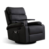 Levede Massage Chair Recliner 360 Swivel Black-2018816942302957568