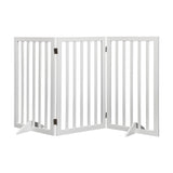 PaWz Wooden Pet Gate Dog Fence Safety White 400x 3MM - Close-Up Angle