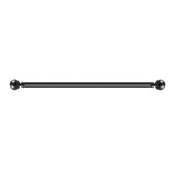 Marlow Steel Curtain Rod Quiet Rail Black - Low Angle