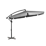 Mountview 3M Cantilever Umbrella Outdoor Grey Without Base - Low Angle