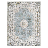 Marlow Floor Rug Short Pile Washable Vintage Carpet Soft Plush Non Slip 160x120 - Low Angle