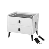 Levede Bedside Table LED Lights Drawers Storage-2006732842318565376