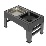 PaWz Elevated Pet Feeder 4 Height Adjustable-2006732994232061952