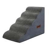 Pawz 5 Steps Pet Stairs Dog Ramp High Density Foam Grey - Extra Image
