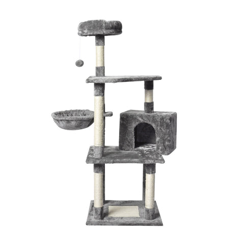PaWz 130cm Cat Tree Toy Scratching Post Grey-2018816717295325184