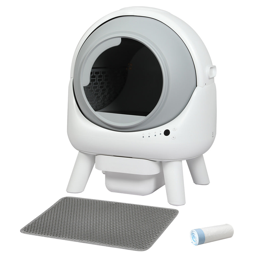 PaWz Smart Self Cleaning Cat Litter Box APP Control White-1954802488557309952