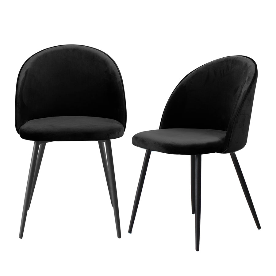 Levede 2x Dining Chairs Kitchen Cafe Black-2006733258255110144
