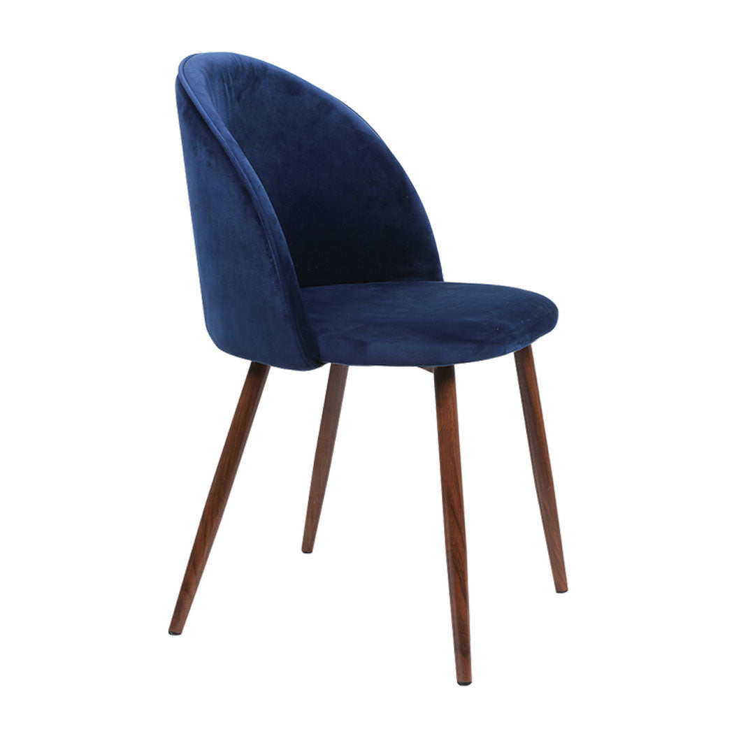 Levede 2x Dining Chairs Seat French Navy-2006733259186245632