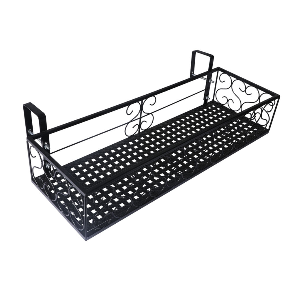 Levede Plant Stand Outdoor Indoor Home Black Rectangle-2018816682574876672