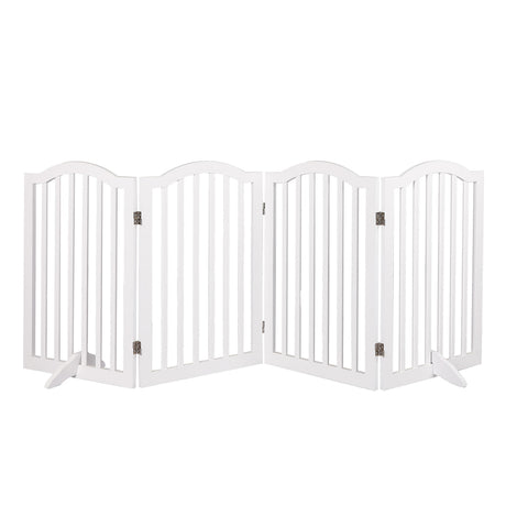 PaWz Wooden Pet Gate Dog Fence Safety White-2006732982756446209