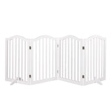 PaWz Wooden Pet Gate Dog Fence Safety White