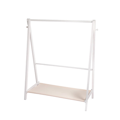 Levede Clothes Rack Wooden Wardrobe White-2006733282632404993