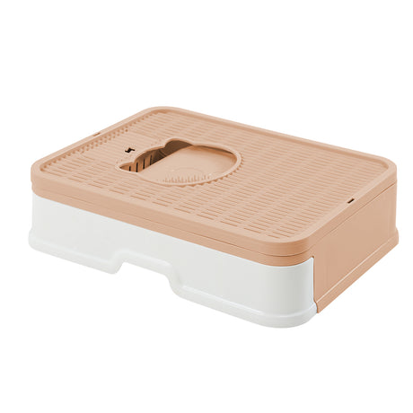 PaWz Foldable Cat Litter Box Tray Enclosed Pink-2018816753664135169