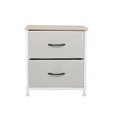 Levede Chest of 2 Drawers Bedside Table Beige