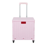 Folding Shopping Trolley Cart Portable Pink-2006733034535129089