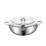 TOQUE 24cm Japanese Deep Frying Pan Silver-2018816702552346625