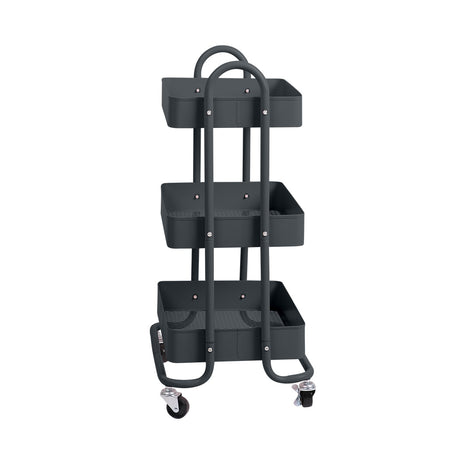 Levede 3 Tiers Kitchen Trolley Cart Grey-2018816738329759745