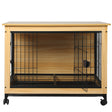 PaWz Wooden Wire Dog Kennel Side End L Large-1954802558304391169