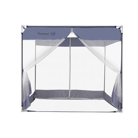 Dreamz Mosquito Bed Nets Foldable Canopy Square Blue-1954802841113726977