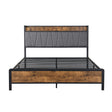 Levede Double Bed Frame Tufted Headboard USB Charge-2006732834424885249