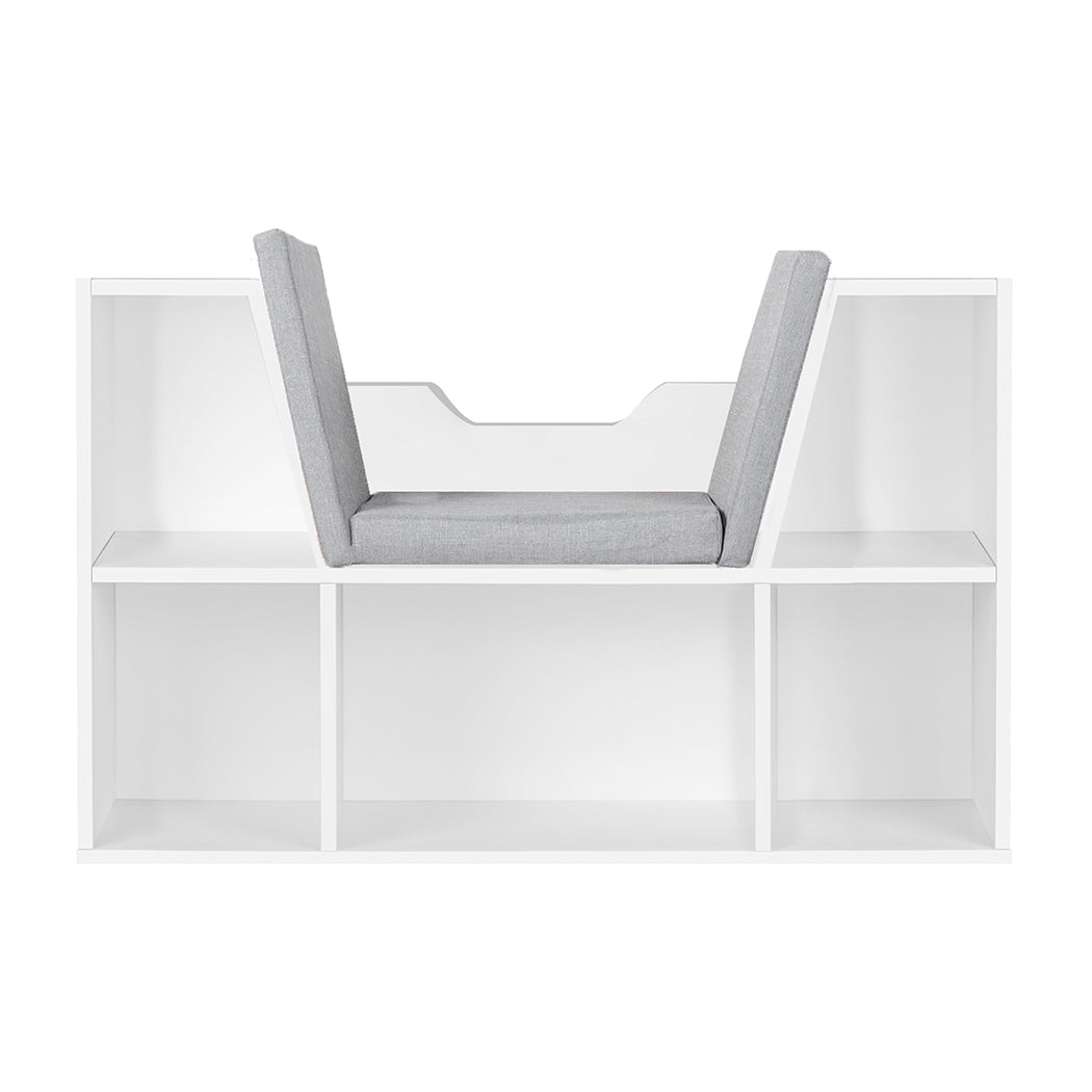Levede Kids Bookcase Toys Box Shelf White-2018816833779535873