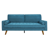 Levede Fabric Sofa Armchair 3 Seater Couch Blue 191cm Wide