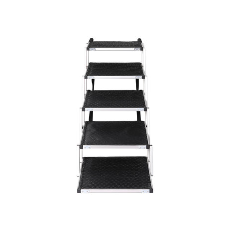 PaWz 5 Steps Dog Ramp Adjustable Height Black-2018816805979688961