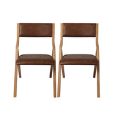 Levede 8x Dining Chairs Foldable PU Tan