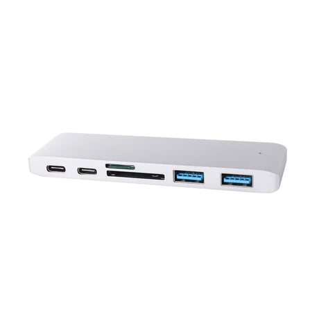 USB 3.0 Type-C HUB 6 Port Powered Adapter Silver-1954802839935127553