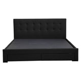 Levede Queen Bed Frame Fabric Tufted Dark Grey