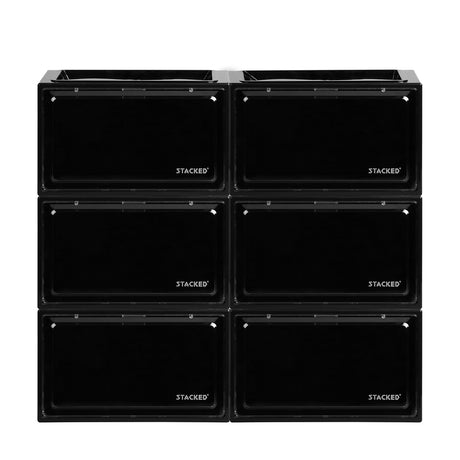 Stacked Shoe Box Acrylic Sneaker Display 6PC Black-2018816656914124801