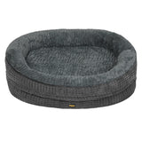 Pawz Orthopedic Plush Dog Bed Soft Washable Pet Bed Grey Cosy Cushion M Size