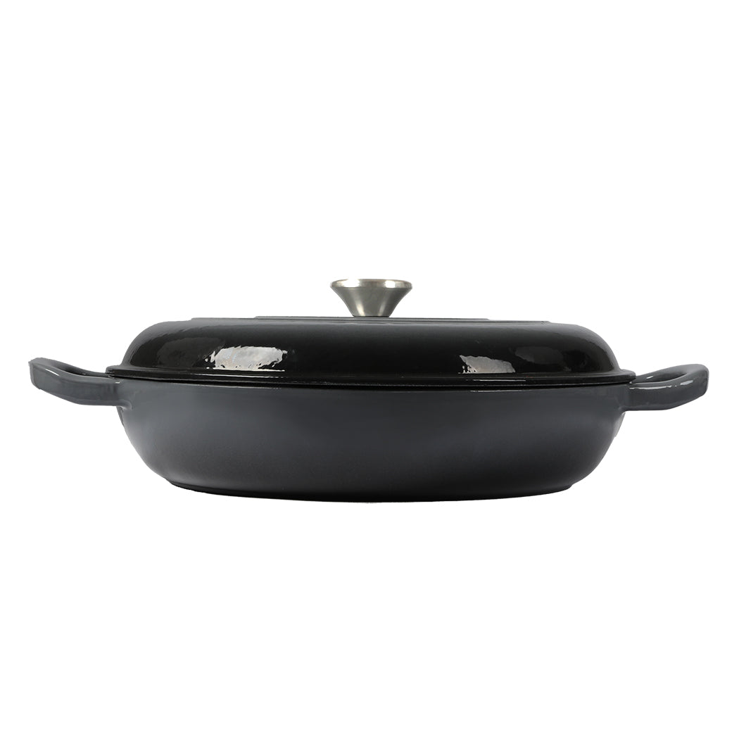 3.5L Enamel Dutch Oven Pan in Black Colour-2018816805572841473